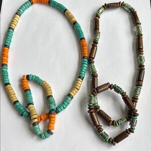 🎉4/30$🎉 Y2K 2 sets Colorful Beaded Necklace with bracelet